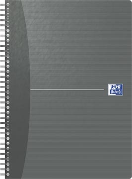 Oxford Office Essentials cahier à reliure spirale, 100 pages, ft A4, quadrillé 5 mm, couleurs assorties