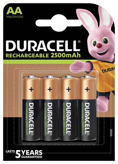 Pile rechargeable Duracell 4xAA 2500mAh Ultra