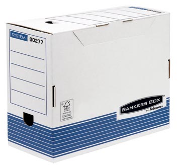 Bankers Box System transfer archiefdoos, ft A4, rug van 15 cm, blauw