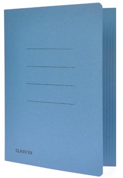 Class'ex dossiermap, 3 kleppen ft 18,2 x 22,5 cm (voor ft schrift), blauw