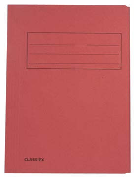 Class'ex dossiermap, 3 kleppen ft 23,7 x 34,7 cm (voor ft folio), kers