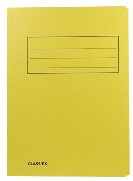 Class'ex dossiermap, 3 kleppen ft 23,7 x 34,7 cm (voor ft folio), geel