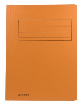 Class'ex dossiermap, 3 kleppen ft 23,7 x 34,7 cm (voor ft folio), oranje