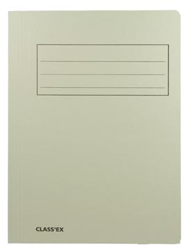 Class'ex dossiermap, 3 kleppen ft 23,7 x 34,7 cm (voor ft folio), grijs
