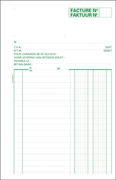 Exacompta facturier, ft 21 x 13,5 cm, bilingue, dupli (50 x 2 feuilles)
