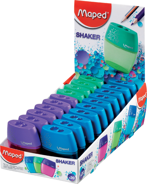 Taille-crayon Maped Shaker 2 usages Assorti