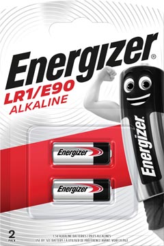 Energizer pile Alcaline LR1/E90, blister de 2 pièces