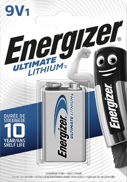 Energizer pile Lithium 9V, sous blister