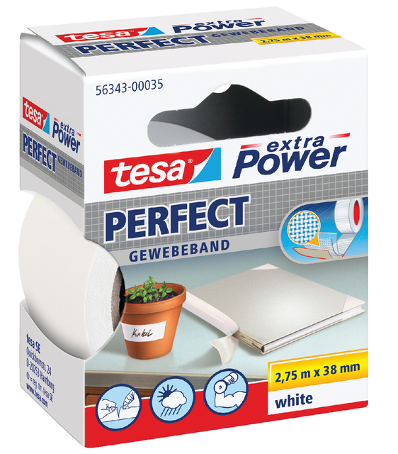 Toile adhésive Tesa 38mmx2,75m blanc