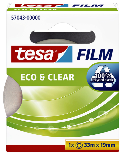 Plakband Tesa 57043 eco&clear 19mmx33m