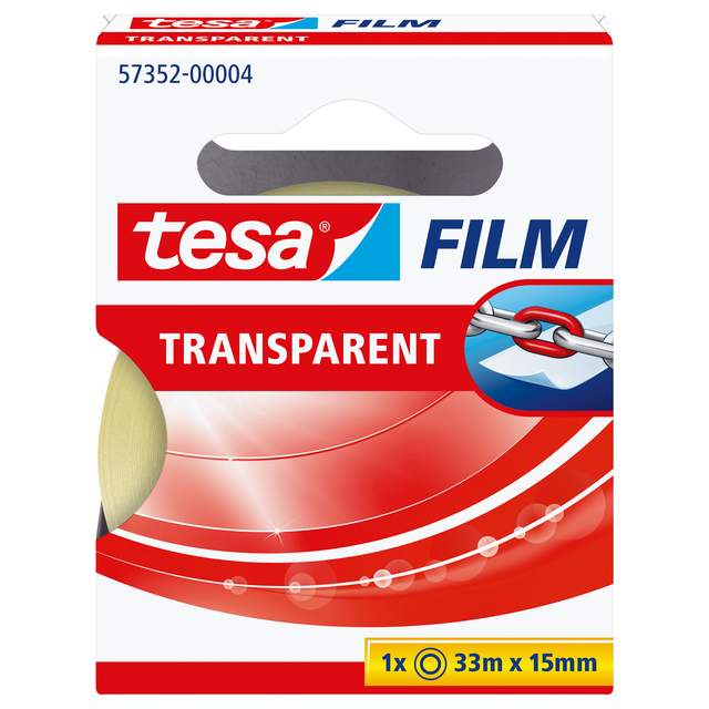 Plakband Tesa film 15mmx33m transparant doosje