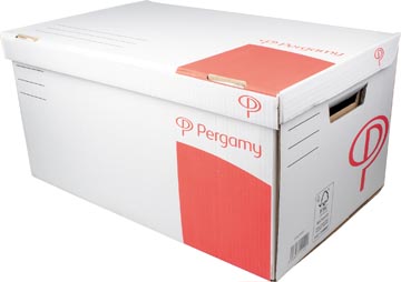 Pergamy containerdoos, 52 x 26 x 34 cm (l x h x p), wit, manuele montage