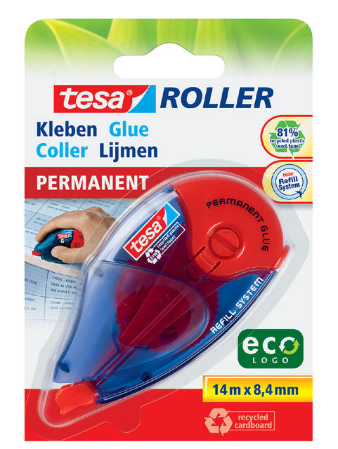 Roller colle Tesa Eco rechargeable permanent blister