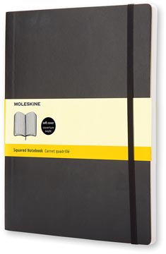 Moleskine notitieboek,  ft A4, geruit, harde cover, 192 blad, zwart