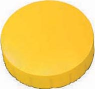 Maul magneet MAULsolid, diameter 24 x 8 mm, geel, doos met 10 stuks