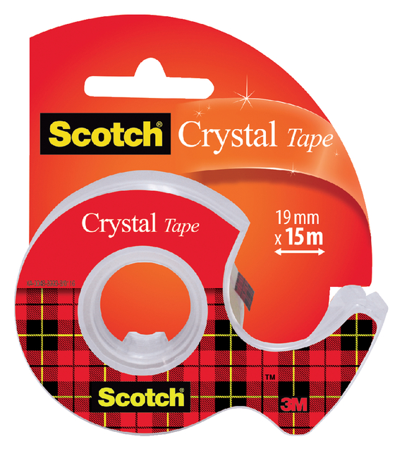 Ruban adhésif Scotch 600 12mmx10m Crystal Clear + dévidoir