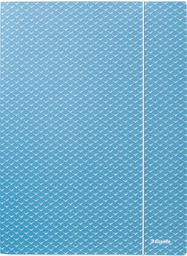 Esselte Colour'Breeze elastomap met 3 kleppen, uit karton, ft A4, blauw