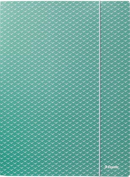 Esselte Colour'Breeze elastomap met 3 kleppen, uit karton, ft A4, groen