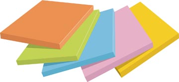 Post-it Super Sticky notes Boost, 90 feuilles, ft 76 x 76 mm, couleurs assorties, paquet de 5 blocs