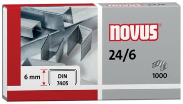 Novus agrages 24/6 DIN, boîte de 1000 agrafes