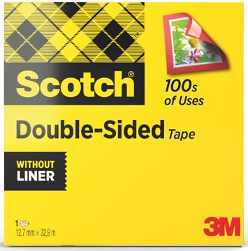 Scotch ruban adhésif, double-face, ft 12 mm x 33 m