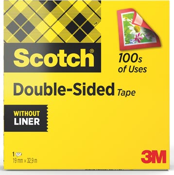 Scotch dubbelzijdige plakband ft 19 mm x 33 m