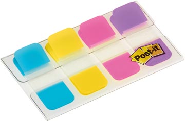 Post-it index Strong, ft 15,8 x 38,1 mm, blister met 4 kleuren, 10 tabs per kleur