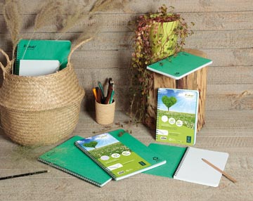 Clairefontaine FOREVER cahier spirale, recyclé, A4, 90g, 120 pages, ligné, vert