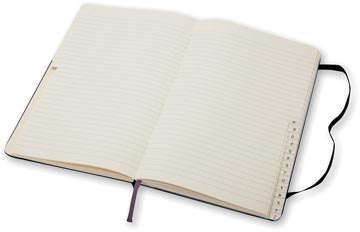 Moleskine adresboek, ft 13 x 21 cm, gelijnd, harde cover, 240 bladzijden, zwart