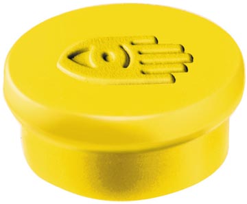 Legamaster magneet, diameter 10 mm, geel, pak van 10 stuks