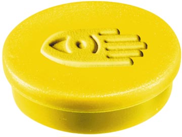 Legamaster magneet, diameter 20 mm, geel, pak van 10 stuks