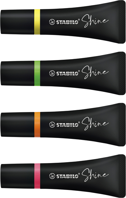 Markeerstift STABILO Shine 76/4 etui à 4 kleuren