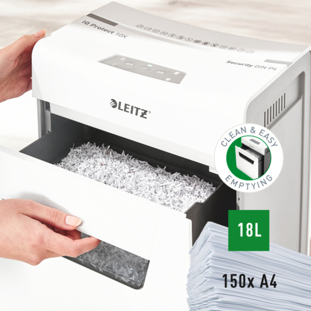 Destructeur papier Leitz IQ Auto+ Pro 600 P4 particules 4x28mm