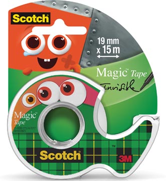 Scotch ruban adhésif Magic Monster Tape, ft 19 mm x 15 m, 2 clipstrips avec 12 blisters par strip
