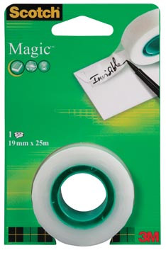Scotch plakband Magic  Tape ft 19 mm x 25 m, blister met 1 rolletje