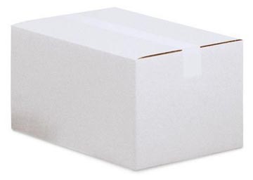 Boîte d'expédition, cannelure simple, 3 mm, blanc ft 370 x 250 x 145 mm
