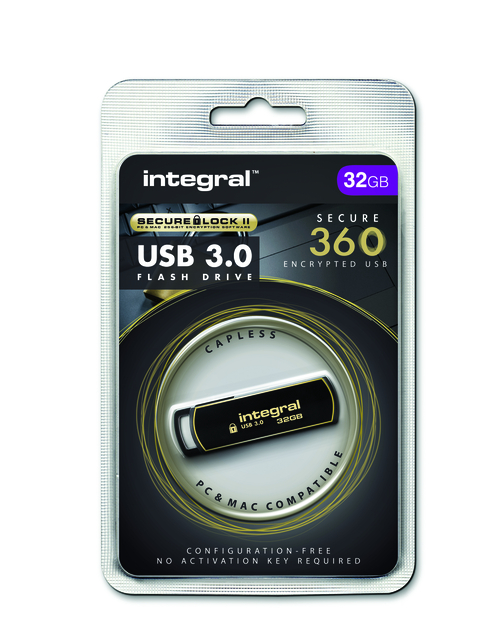 Clé USB Integral 3.0 Secure 360 32Go noir