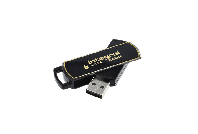 Clé USB Integral 3.0 Secure 360 64Go noir