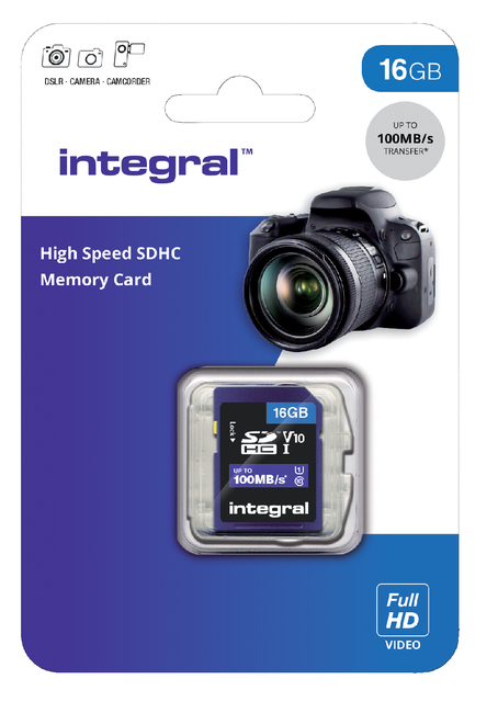 Carte mémoire Integral SDHC V10 16Go