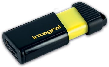 Integral Pulse clé USB 2.0, 64 Go, noir/jaune