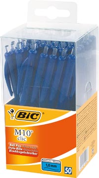 Bic balpen M10 Clic, doos met 50 stuks, blauw