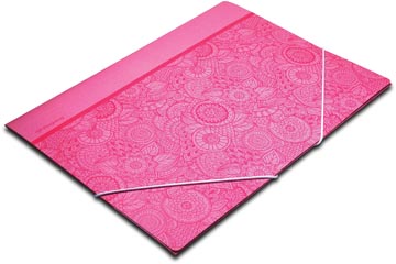 Pergamy Mandala elastomap met kleppen, ft A4, roze