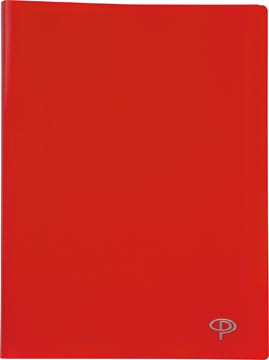 Pergamy showalbum, voor ft A4, met 20 transparante tassen, rood