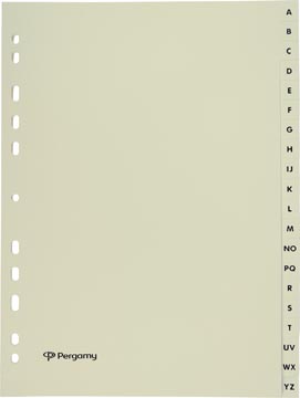 Pergamy intercalaires, ft A4, en carton, A-Z, 11 trous, beige