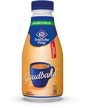 Friesche Vlag Goudband koffiemelk, fles van 300 ml