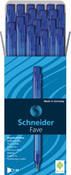 Schneider Stylo à bille Fave, plume moyenne, blue