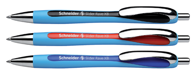 Balpen Schneider Slider Rave blauw/rood