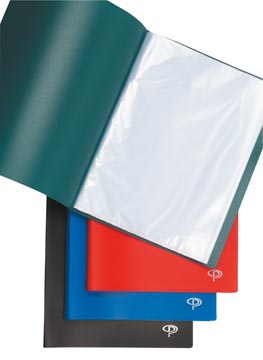 Pergamy protège-documents, pour ft A4, avec 40 pochettes transparents, en couleurs assorties