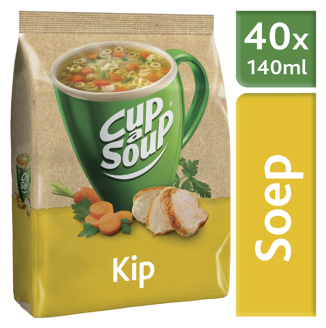 Cup-a-soup machinezak kip met 40 porties