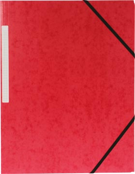 Pergamy elastomap 3 kleppen rood, pak van 10 stuks